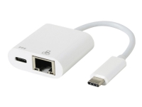 eSTUFF - Nätverksadapter - USB-C - Gigabit Ethernet - vit