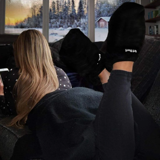 Hot Feet, Värmetofflor - Svart