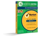 Norton Security Deluxe - (v. 3.0) - bokspakke 1 år (+6 månader om du tecknar ett abonnemang hos Norton) - på 5 enheter - Win, Mac, Android, iOS - Nordisk