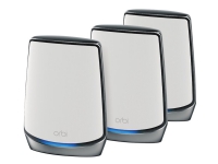 NETGEAR Orbi RBK853 - Wifi-system (router, 2 förstärkare) - mesh - GigE, 2.5 GigE - 802.11a/b/g/n/ac, 802.11a/b/g/n/ac/ax - trippelband