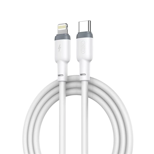 XO NB208A PD 20W USB-kabel USB Typ-C till Lightning 1m Vit