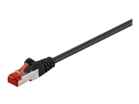 MicroConnect - Nätverkskabel - RJ-45 (hane) till RJ-45 (hane) - 15 cm - 6 mm - SFTP - CAT 6 - halogenfri, rund, tvinnad - svart