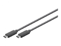 MicroConnect - USB-kabel - USB-C (hane) till USB-C (hane) - USB 3.2 Gen 2 - 20 V - 5 A - 50 cm - USB-strömförsörjning (100W), 4K60Hz stöd - svart