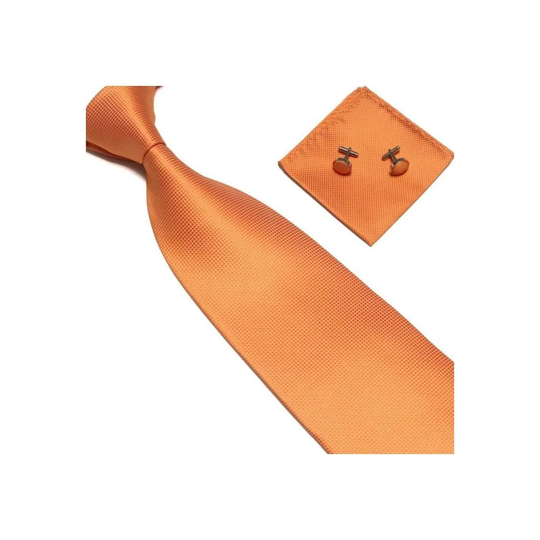 Kostym Accessoarer | Slips + Näsduk + Manschettknappar - Orange