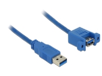 DeLOCK Panel-mount - USB-kabel - USB Typ A (hun) til USB Typ A (han) - USB 3.0 - 1 m