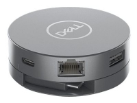 Dell 6-in-1 Multiport Adapter DA305 - Flerportsadapter - USB-C - HDMI, DP, USB-C - GigE - för Inspiron 13 53XX, 14 54XX, 14 7420 Latitude 7420 Vostro 5620, 7620 XPS 13 93XX, 15 95XX