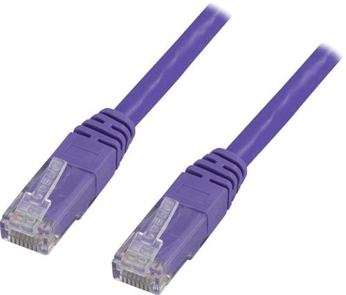 Deltaco UTP Cat6 Nätverkskabel / 1m - Lila
