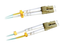 Lanview - Patchkabel - LC/UPC multi-mode (han) til LC/UPC multi-mode (han) - 5 m. - 2 mm - fiberoptik - duplex - 50 / 125 my - OM3 - halogenfri - akvamarin
