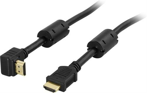Deltaco High-Speed HDMI-kabel Vinklad / 3m - Svart