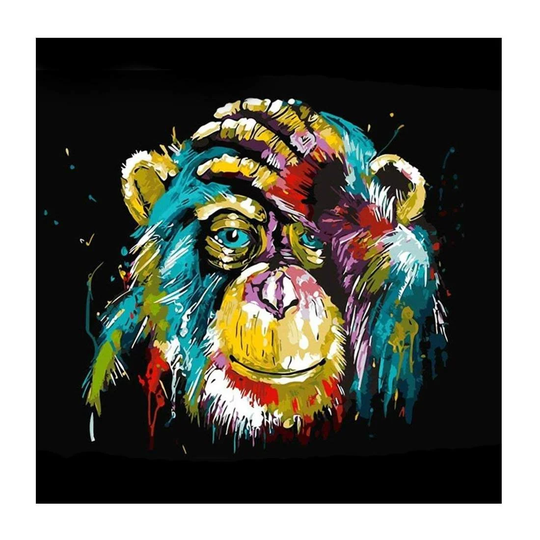 Canvasposter, Apa - 50 x 50 cm