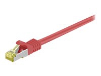 MicroConnect - Nätverkskabel - RJ-45 (hane) till RJ-45 (hane) - 2 m - SFTP - CAT 7 - halogenfri, hakfri - röd