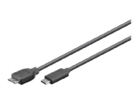 MicroConnect - USB-kabel - Micro-USB typ B (hane) till USB-C (hane) - USB 3.2 Gen 2 - 60 cm - svart
