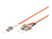 MicroConnect - Nätverkskabel - SC/UPC-multiläge (hane) till LC/UPC-multiläge (hane) - 2 m - fiberoptisk - 50/125 mikron - OM2 - halogenfri - orange