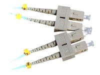 Lanview - Patchkabel - SC/UPC multi-mode (han) til SC/UPC multi-mode (han) - 5 m. - fiberoptik - duplex - 50 / 125 my - OM3 - halogenfri - akvamarin