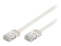 MicroConnect - Nätverkskabel - RJ-45 (hane) till RJ-45 (hane) - 20 m - UTP - CAT 5e - startad, platt - vit