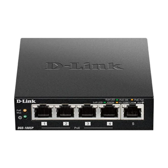D-link DGS-1005 POE+-gigabitswitch 5 portar