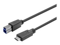 VivoLink - USB-kabel - USB-C (hane) till USB Type B (hane) - USB 3.2 Gen 1 - 0.9 A - 12.5 m - svart