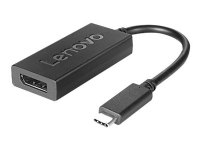 Lenovo - USB-/DisplayPort-adapter - 24 pin USB-C (hane) till DisplayPort (hona) - DisplayPort 1.2a - stöd för 4K - för ThinkBook 14s Yoga G2 IAP ThinkCentre M75t Gen 2 ThinkPad T14s Gen 3 X1 Nano Gen 2