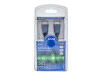 Sinox SX Plus - Hög hastighet - HDMI-kabel med Ethernet - HDMI hane till HDMI hane - 3 m - trippelskärmad - svart - stöd för 2160p, 4K120Hz stöd, 8K60 Hz (7680 x 4320) stöd