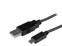 StarTech.com 3m 10 ft Long Micro-USB Charge-and-Sync Cable -M/M - USB to Micro USB Charging Cable - 24 AWG (USBAUB3MBK) - USB-kabel - mikro-USB typ B (hane) till USB (hane) - USB 2.0 - 3 m - formpressad - svart