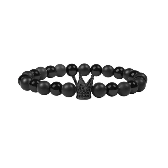 Armband, Krona - Svart - Matt / Glans