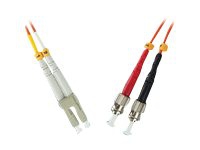 MicroConnect - Nätverkskabel - LC/UPC-multiläge (hane) till ST/UPC-multiläge (hane) - 1 m - fiberoptisk - 62,5/125 mikron - OM1