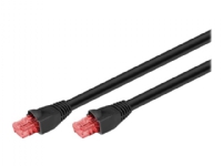 MicroConnect - Nätverkskabel - RJ-45 (hane) till RJ-45 (hane) - 10 m - 6.6 mm - UTP - CAT 6 - halogenfri, utomhus, rund, hakfri, fast - svart
