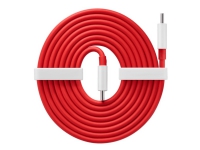 OnePlus Warp Charge - USB-kabel - USB-C (hane) till USB-C (hane) - 1.5 m - röd