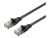 Unitek - Nätverkskabel - RJ-45 (hane) till RJ-45 (hane) - 3 m - UTP - CAT 6 - formpressad, hakfri, platt - svart