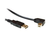MicroConnect - USB-kabel - USB typ B (hane) till USB (hane) - USB 2.0 - 2 m - högervinklad kontakt