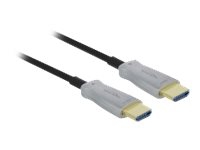 Delock - High Speed - HDMI-kabel - HDMI hane till HDMI hane - 50 m - fiberoptisk - svart - stöd för 4K, Active Optical Cable (AOC)