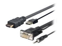 VivoLink Pro - HDMI-kabel - HDMI hane till USB, HD-15 (VGA), stereo mini jack hane - 2 m
