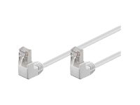 MicroConnect - Nätverkskabel - RJ-45 (hane) till RJ-45 (hane) - 1 m - UTP - CAT 5e - 90° kontakt - vit