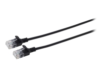 MicroConnect - Nätverkskabel - RJ-45 (hane) till RJ-45 (hane) - 1 m - 3.6 mm - UTP - CAT 6a - halogenfri, hakfri, tvinnad - svart