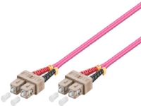 MicroConnect - Nätverkskabel - SC/UPC-multiläge (hane) till SC/UPC-multiläge (hane) - 2 m - fiberoptisk - 50/125 mikron - OM4 - halogenfri - erika-violett