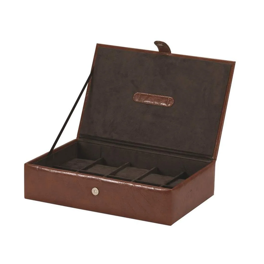 Klockbox i Konstläder för 10 Klockor, Brun - Rhys