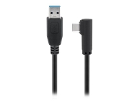 MicroConnect - USB-kabel - USB typ A (hane) rak till USB-C (hane) vinklad - USB 3.2 Gen 1 - 1 m - svart