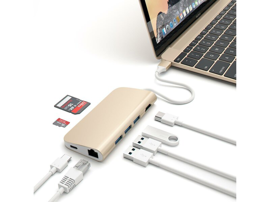 Satechi Type-C MultiPort Adapter 4K - Guld
