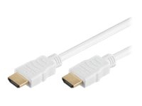 MicroConnect - HDMI-kabel med Ethernet - HDMI hane till HDMI hane - 1,5 m - vit