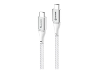Alogic Super Ultra - USB-kabel - USB-C (han) till USB-C (han) - USB 2.0 - 5 A - 30 cm - silver