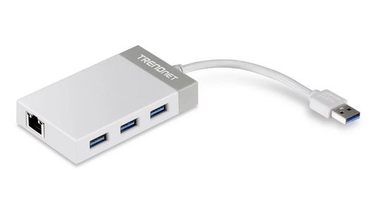 TRENDnet Gigabit USB 3.0-nätverkskort med USB-hubb