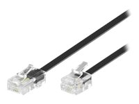 MicroConnect Modular - Nätverkskabel - RJ-11 (hane) till RJ-45 (hane) - 5 m - svart