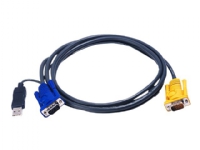 ATEN 2L-5203UP - Video/USB-kabel - HD-15 (VGA) (hane) till USB, HD-15 (VGA) (hane) - 3 m