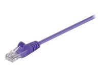 MicroConnect - Nätverkskabel - RJ-45 (hane) till RJ-45 (hane) - 1 m - 4.5 mm - UTP - CAT 5e - rund, hakfri, tvinnad - lila