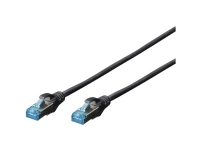 Visad nätverkskabel digitus, cat5e, svart, 3 m