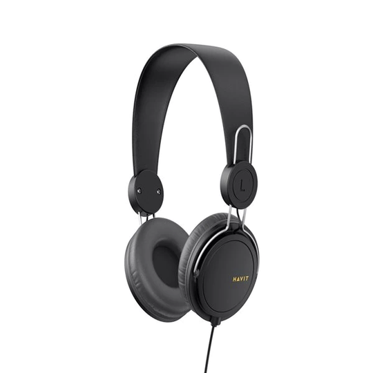HAVIT HV-H2198D on-ear hörlurar med mikrofon - Svart