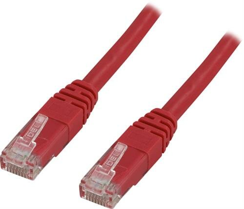 Deltaco UTP Cat6 Nätverkskabel / 1m - Röd