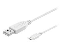 MicroConnect - USB-kabel - USB (han) till Micro-USB Type B (han) - USB 2.0 - 5 m - vit
