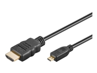 MicroConnect - Hög hastighet - HDMI-kabel med Ethernet - mikro-HDMI hane till HDMI hane - 1 m - svart - 4K60 Hz (4096 x 2160) stöd