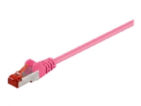 MicroConnect - Nätverkskabel - RJ-45 (hane) till RJ-45 (hane) - 25 cm - 5.6 mm - F/UTP (folieöverdraget oskärmat tvinnat par) - CAT 6 - rund, hakfri, tvinnad - rosa